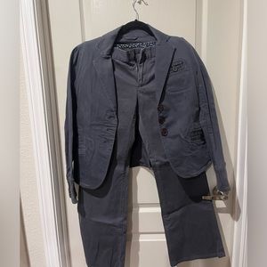 Marc Jacobs blue canvas stretchy suit